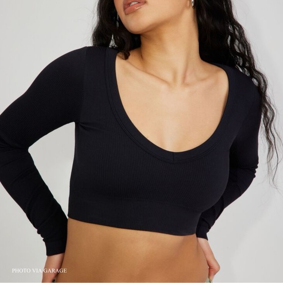 Garage V Cropped Long Sleeve top for Sale. - Picture 1 of 7